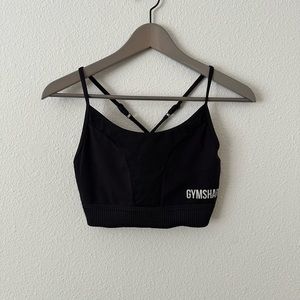 Gymshark sports bra size small black athletic sporty
